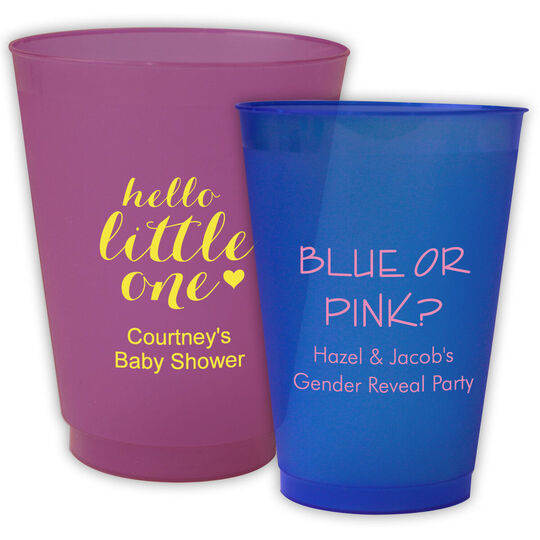 Design Your Own Baby Shower Colored Shatterproof Cups